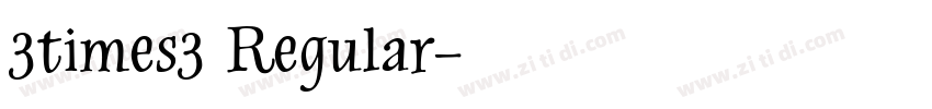 3times3 Regular字体转换